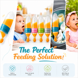 2-in-1 Silicone Baby Squeeze Feeding Spoon & Bottle
